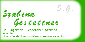 szabina gestettner business card